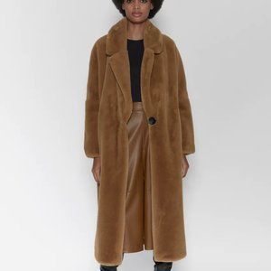 NWT Zara Faux Fur Coat TRF